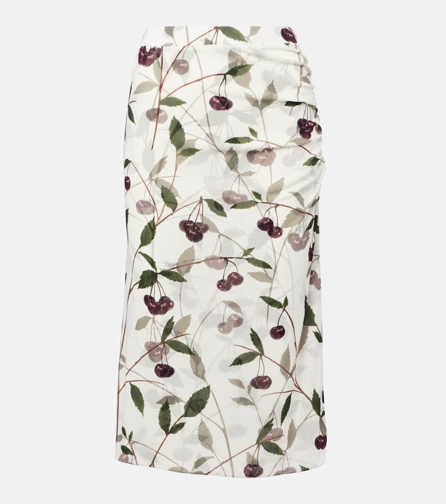 stella mccartney jersey midi skirt