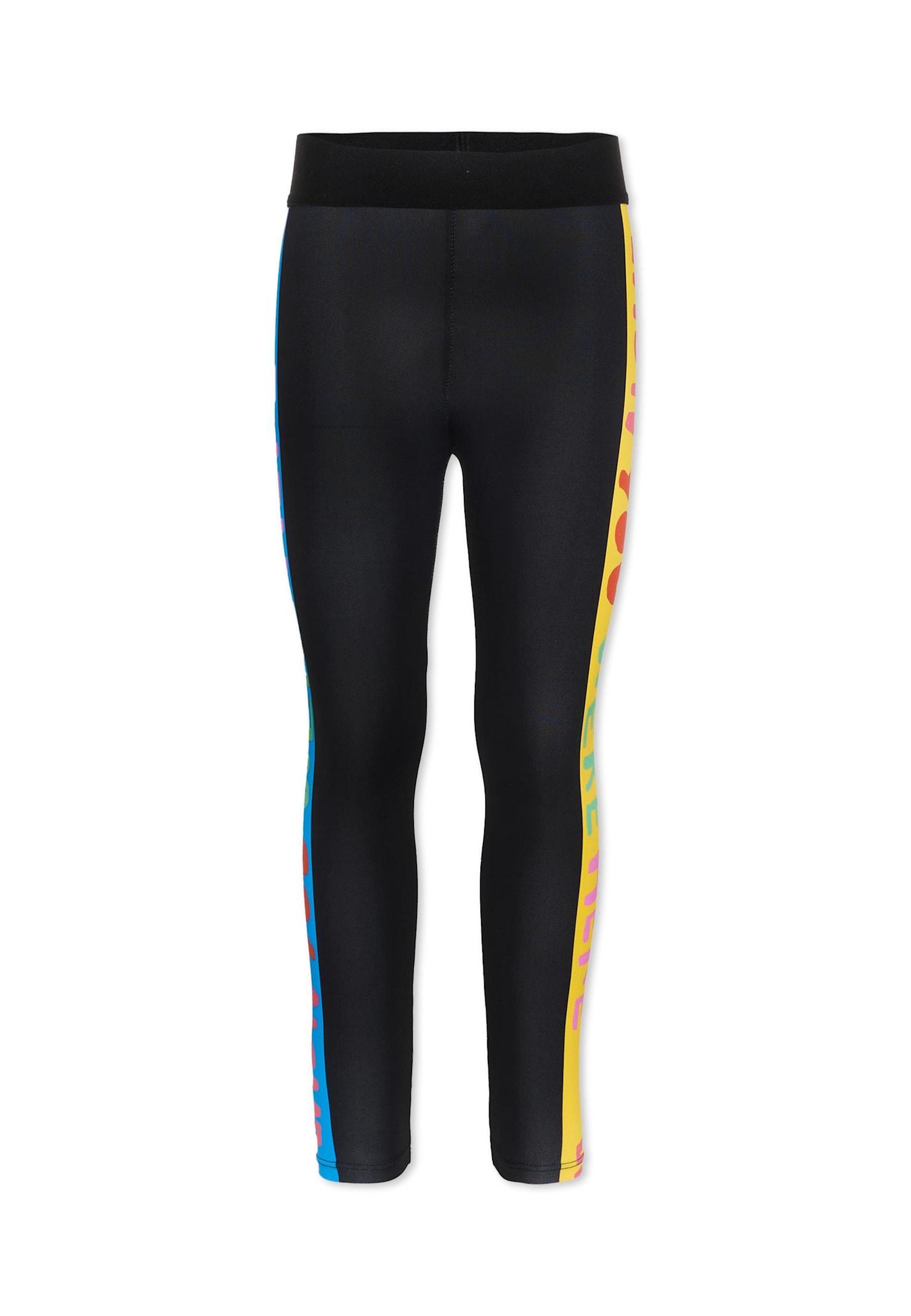 stella mccartney kids black leggings for girl with logo