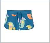 stella mccartney kids blue shorts for girl with seahorses