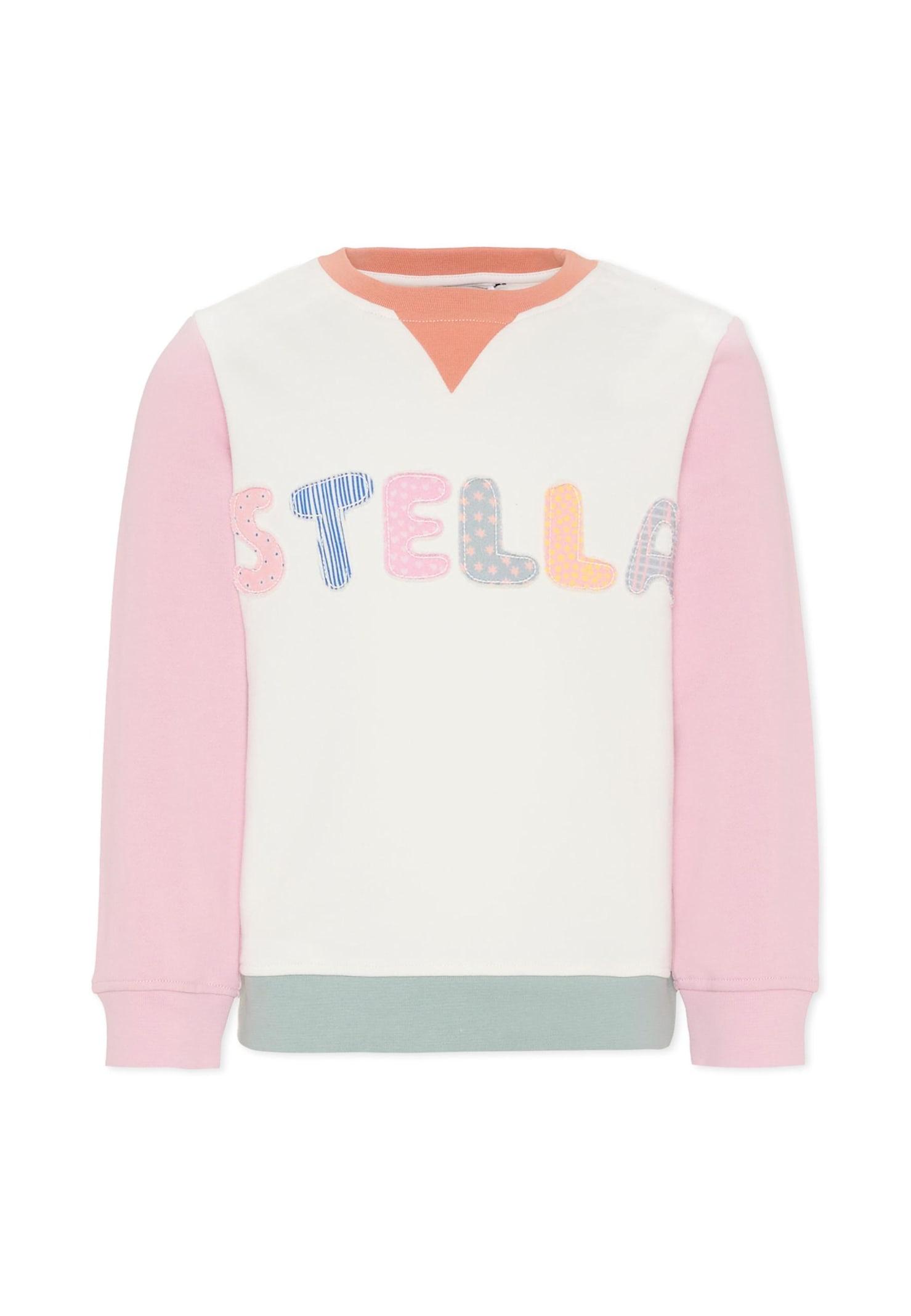 stella mccartney kids color-block sweatshirt with logo for girl