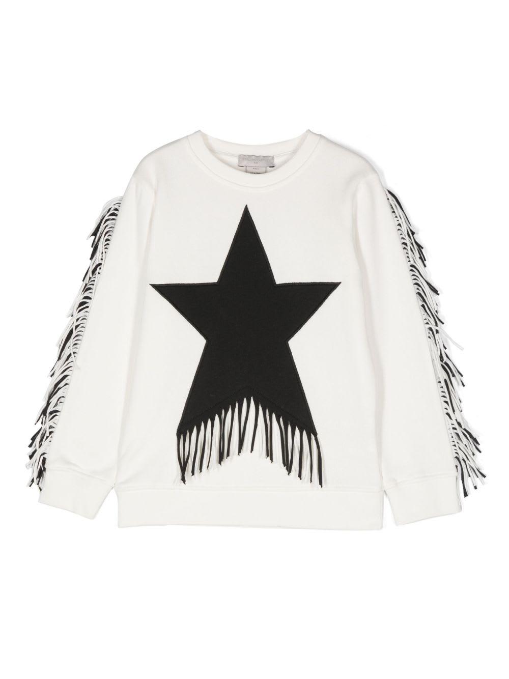 stella mccartney kids fringed sweatshirt