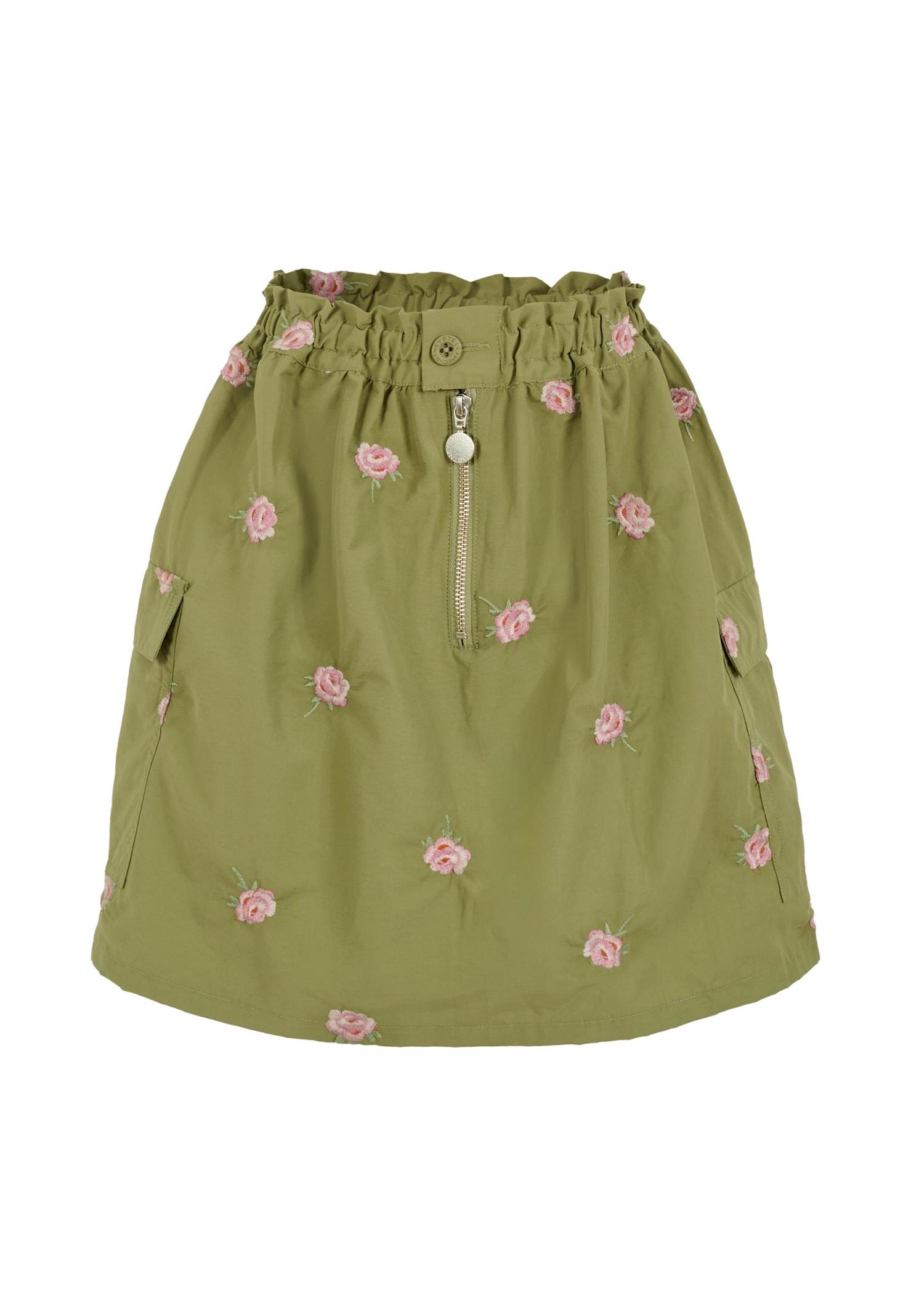 stella mccartney kids green skirt for girl with flowers