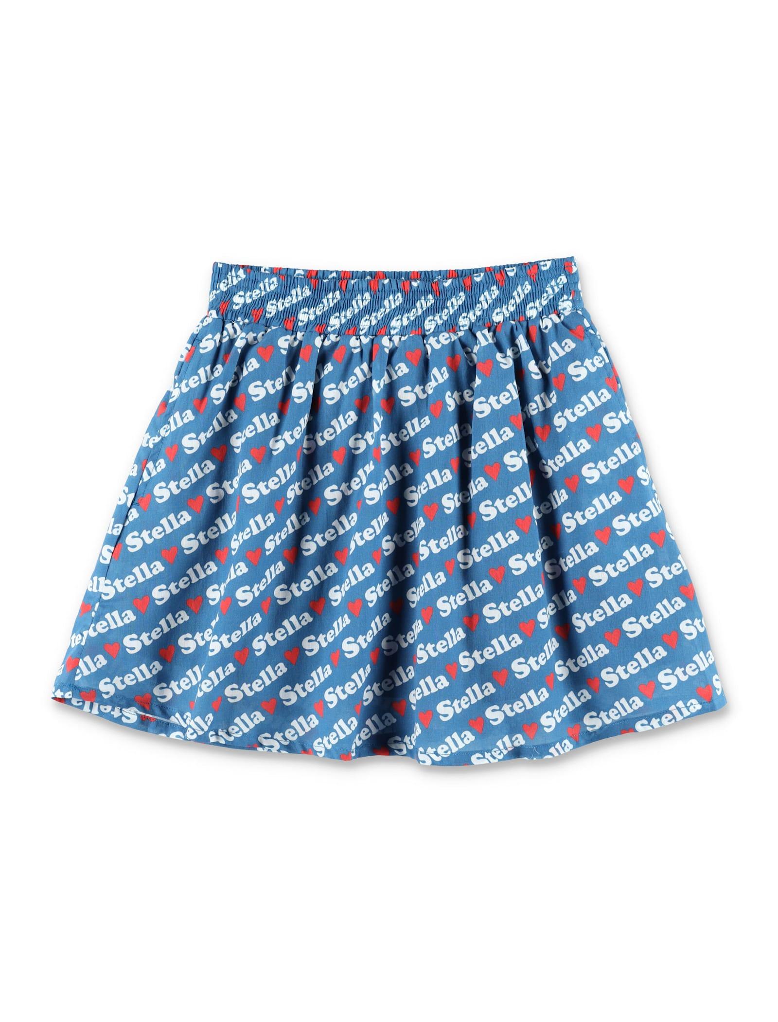 stella mccartney kids kid - lettering logo print skirt