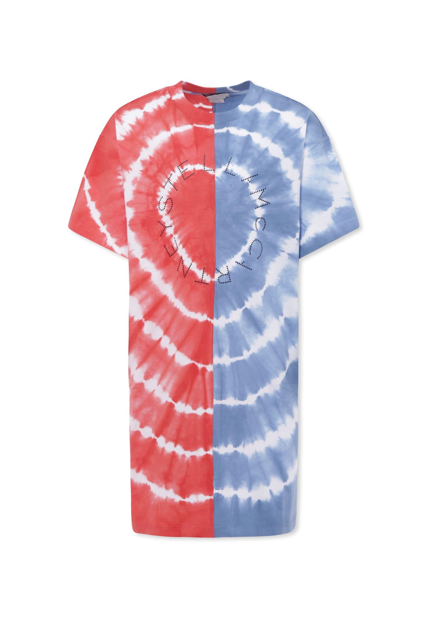 stella mccartney kids multicolor dress for girl with logo