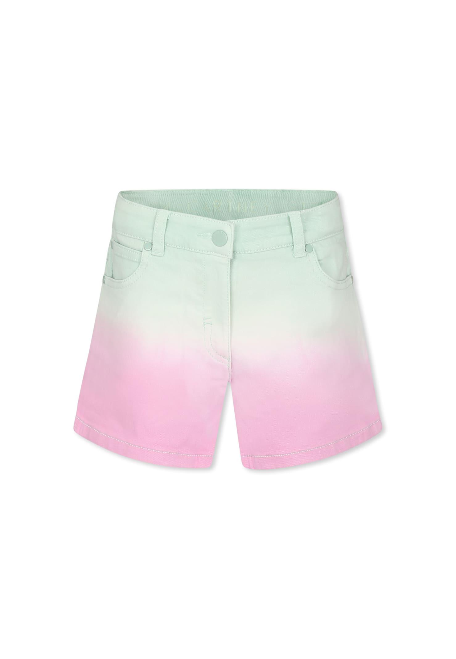 stella mccartney kids multicolor shorts for girl with logo