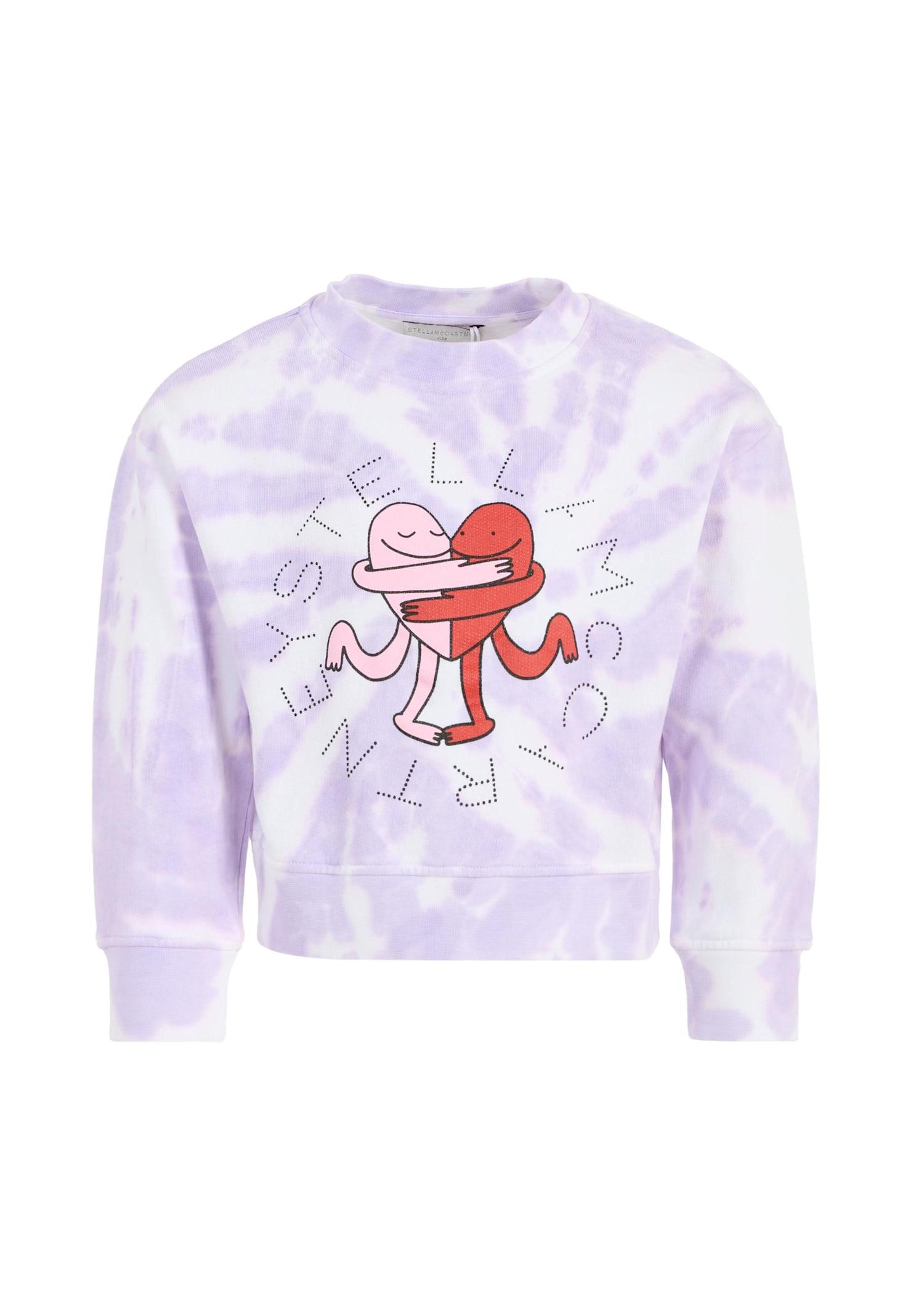 stella mccartney kids multicolor sweatshirt for girl with heart