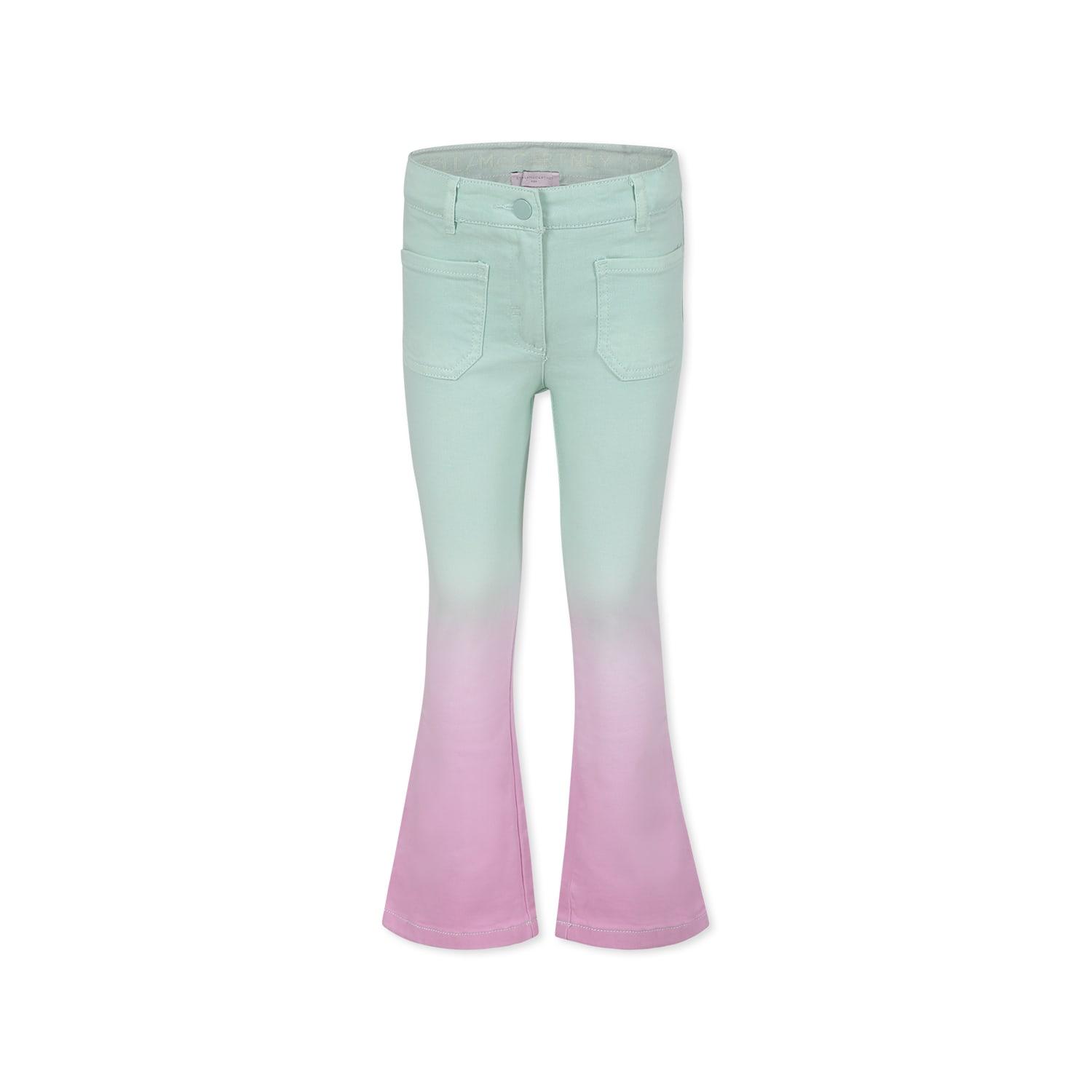 stella mccartney kids multicolor trousers for girl with logo
