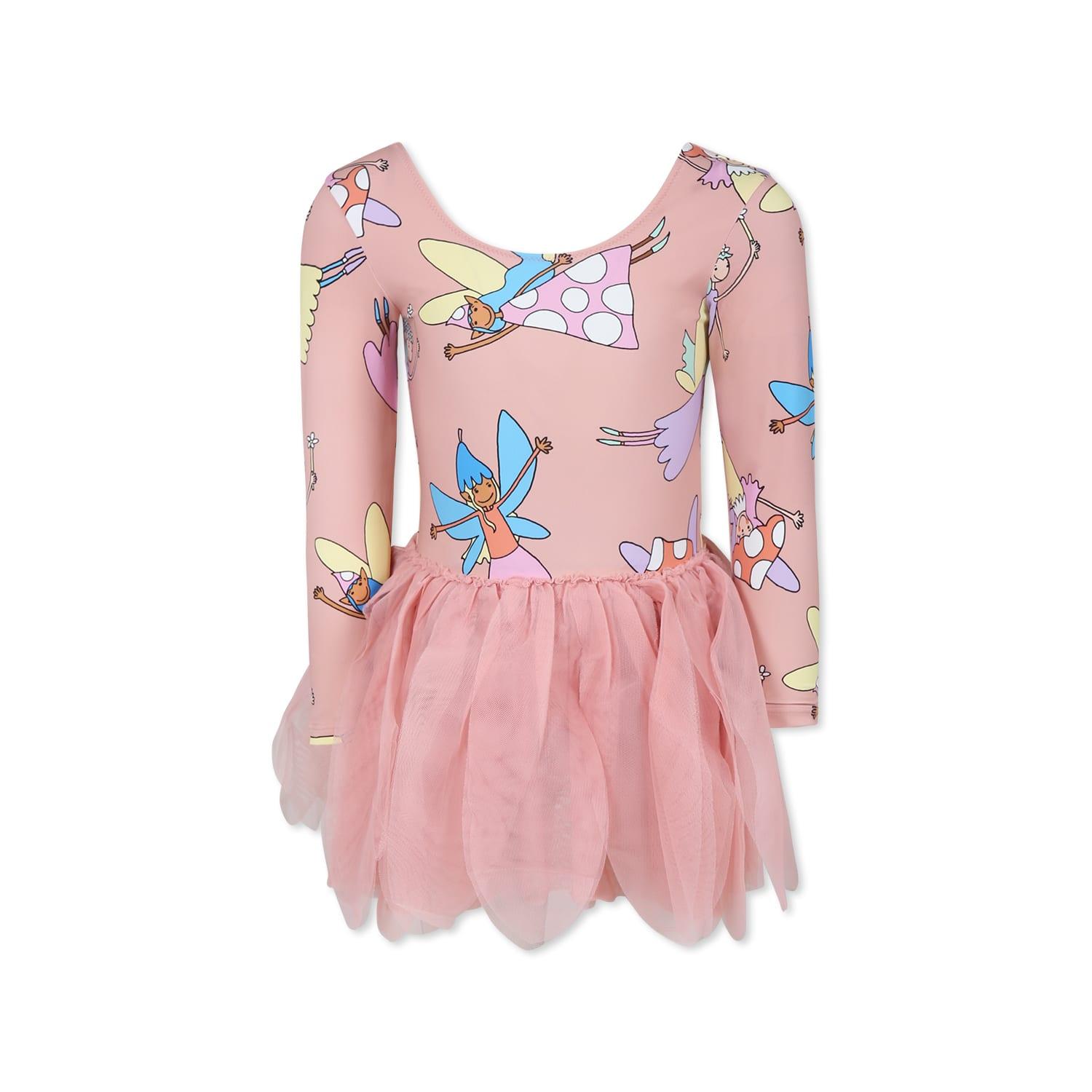 stella mccartney kids pink dress for girl with fairies