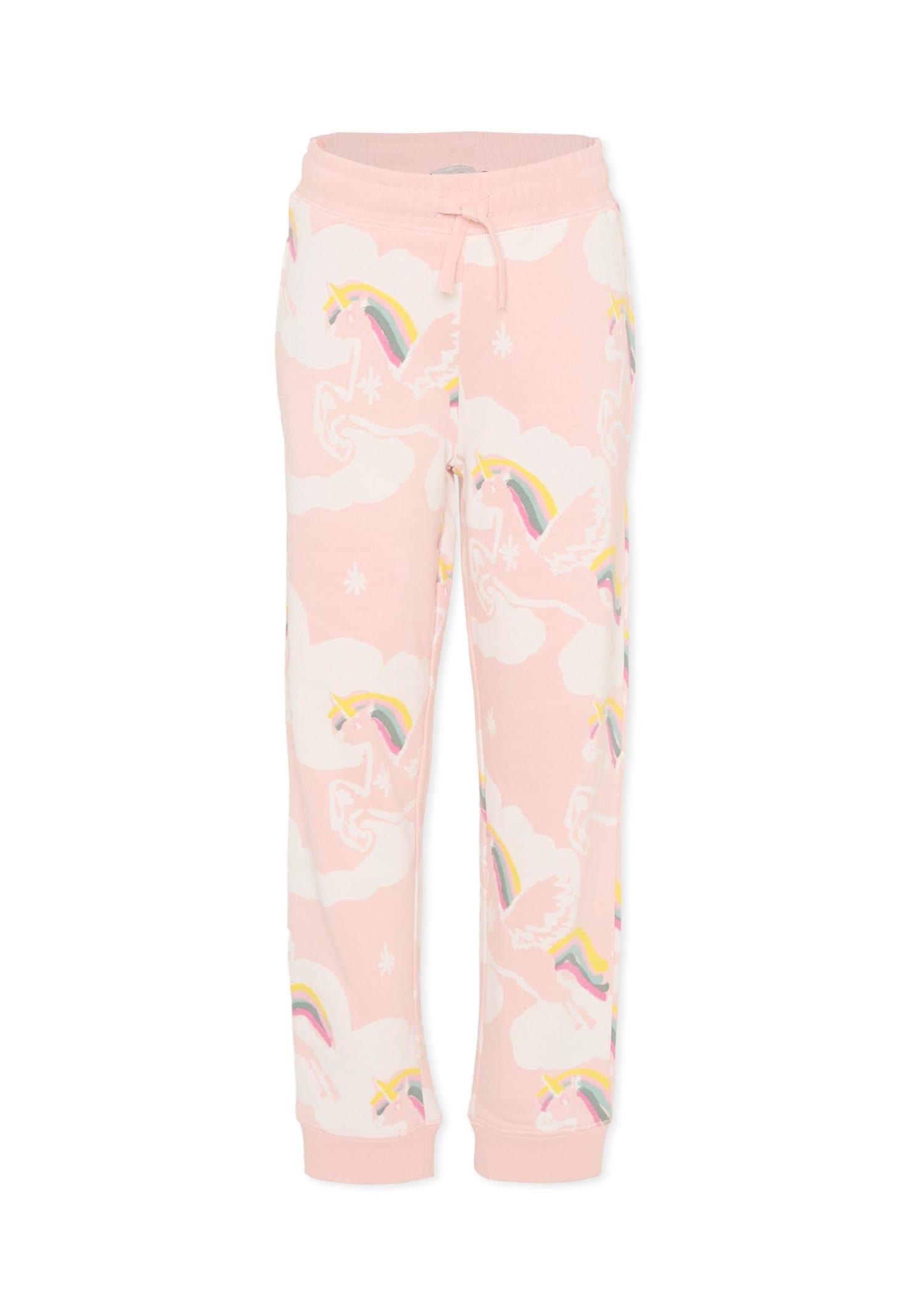 stella mccartney kids pink sweatpants for girl with unicorns