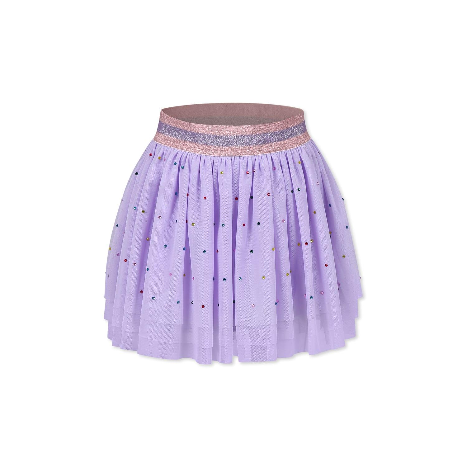stella mccartney kids purple skirt for girl with rhinestones