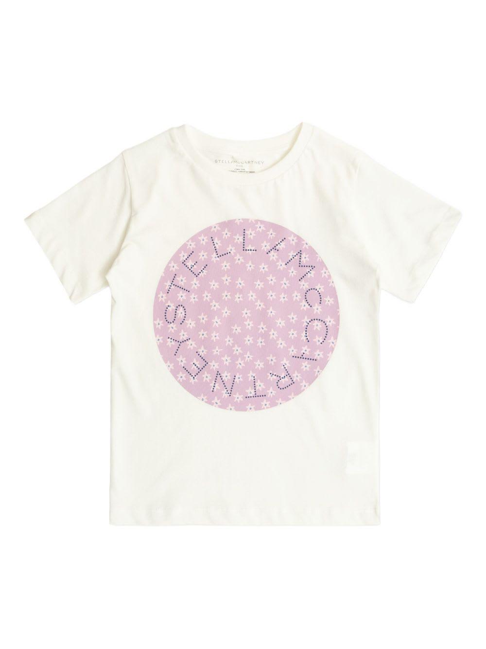stella mccartney kids t-shirt with floral logo