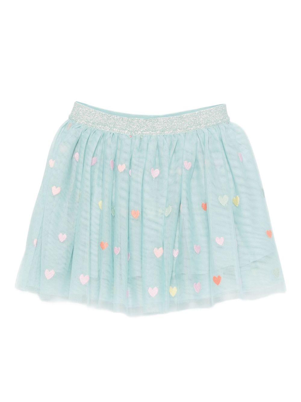 stella mccartney kids tulle skirt with glitter and hearts