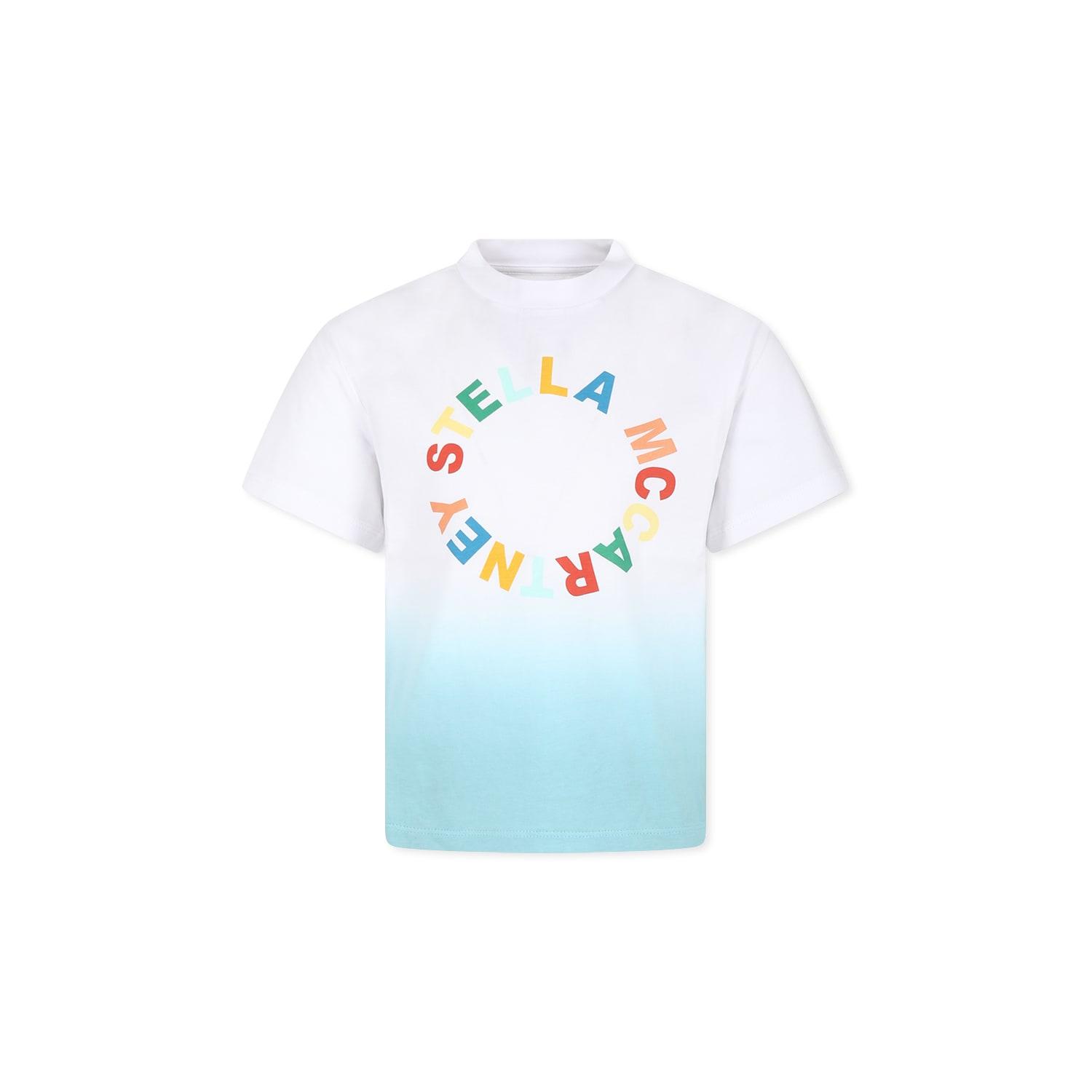 stella mccartney kids white t-shirt for girl with logo