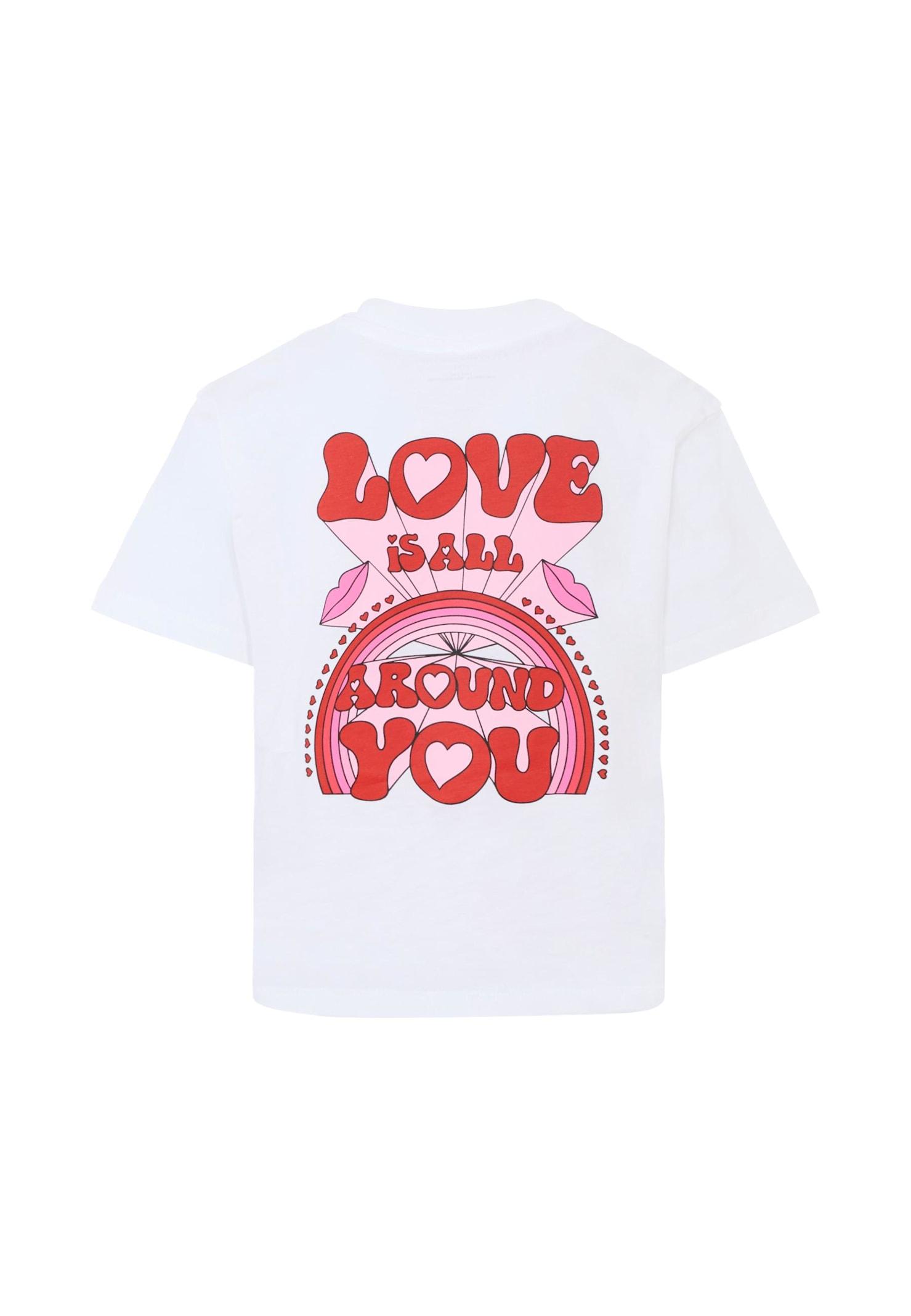 stella mccartney kids white t-shirt for girl with logo