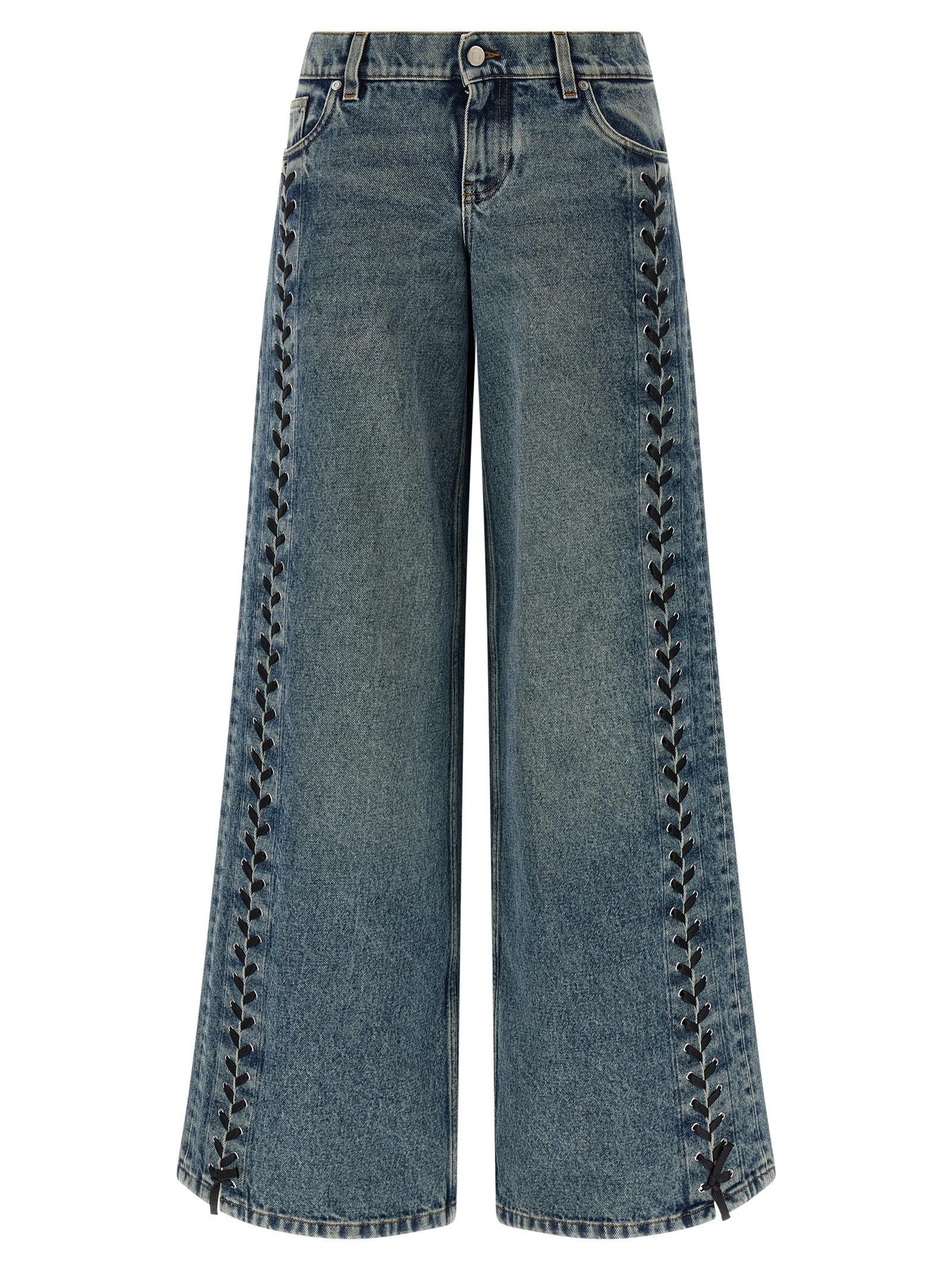 stella mccartney lace-up jeans