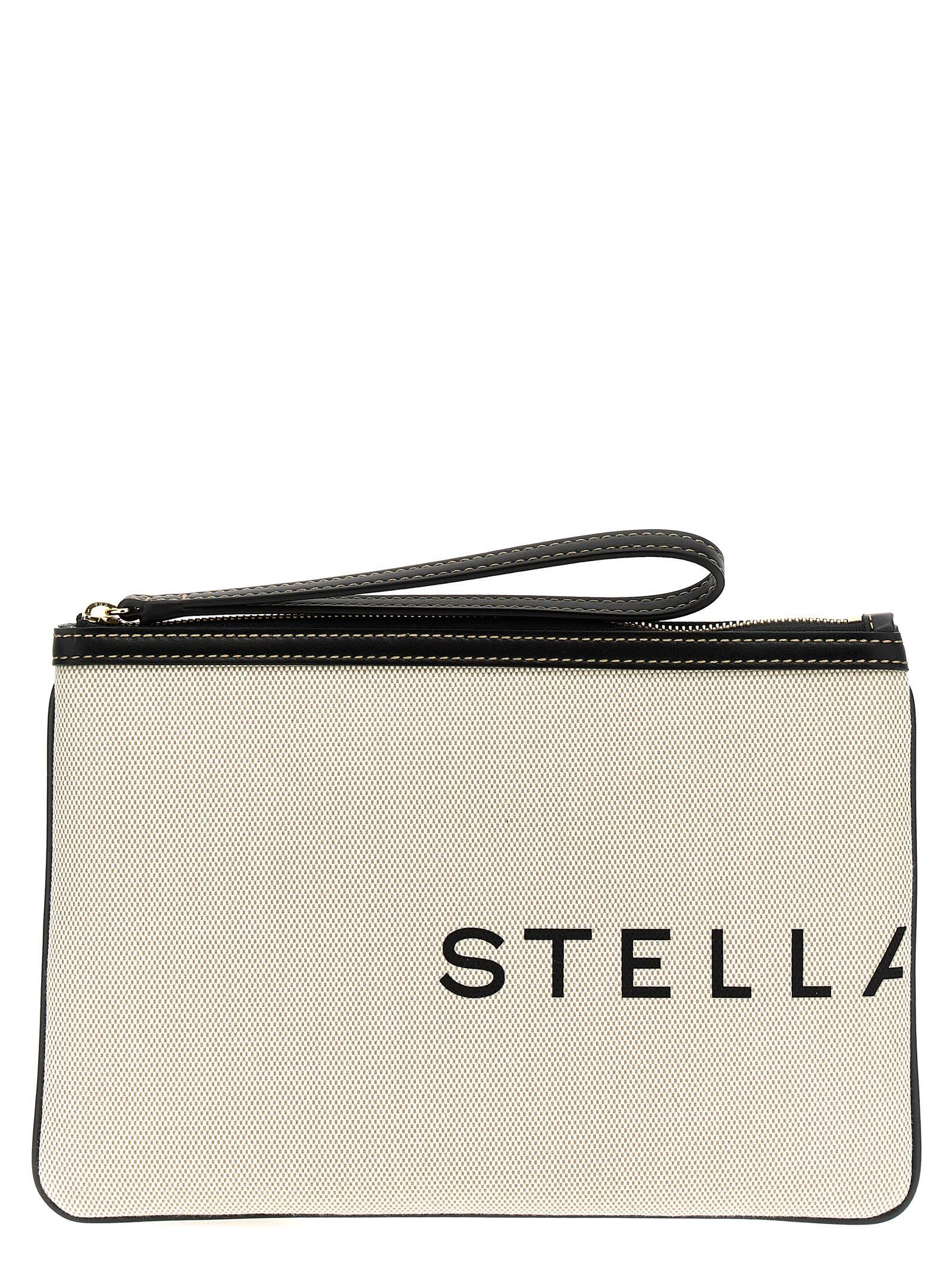 stella mccartney logo clutch bag