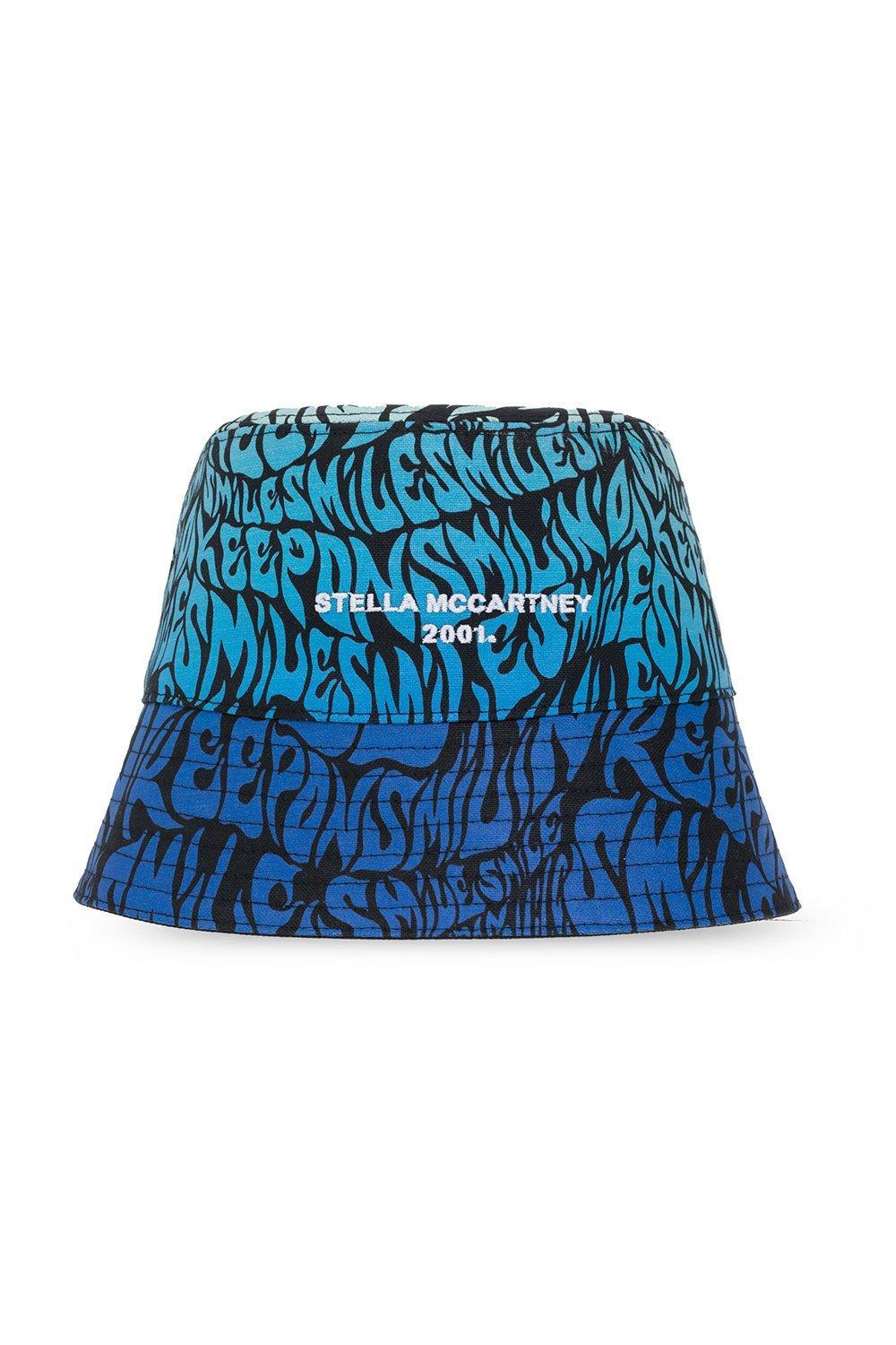 stella mccartney logo embroidered reversible bucket hat