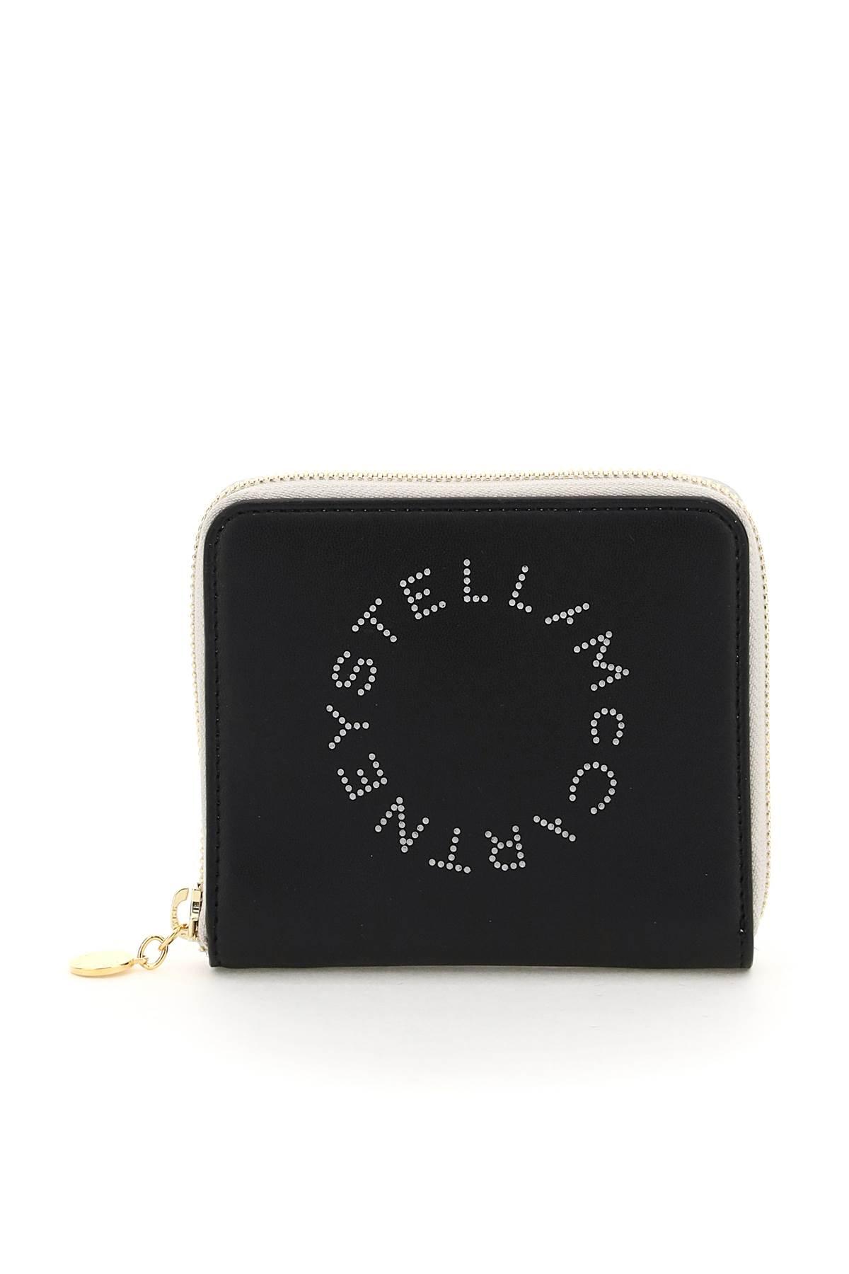 stella mccartney logo perforated zipped wallet