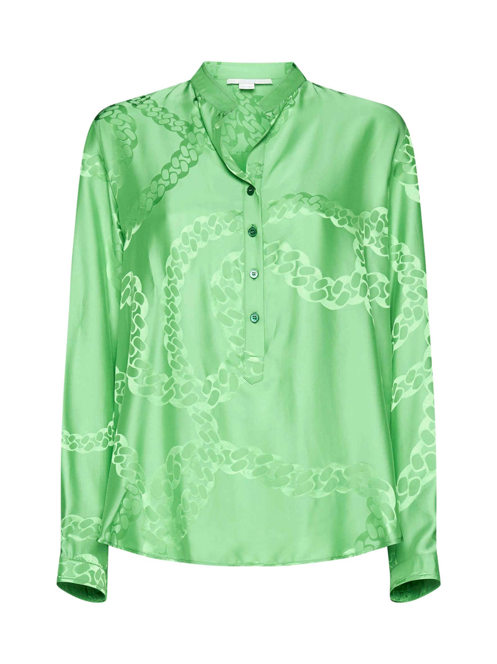 stella mccartney motif printed buttoned shirt