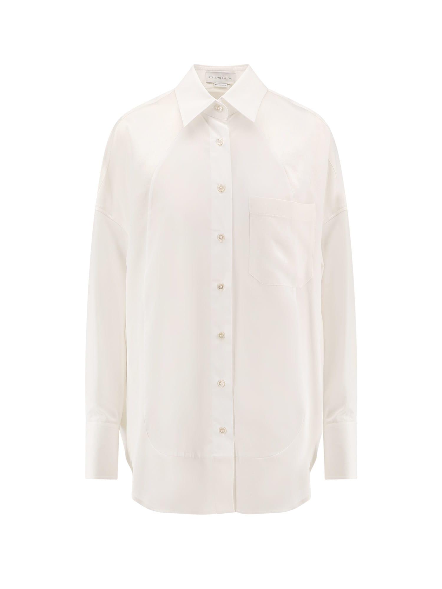 stella mccartney oversize satin shirt
