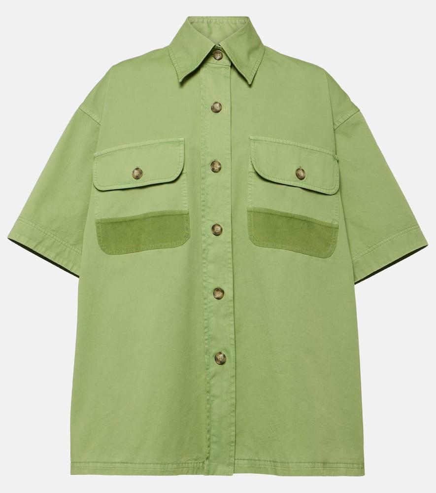stella mccartney oversized cotton canvas shirt
