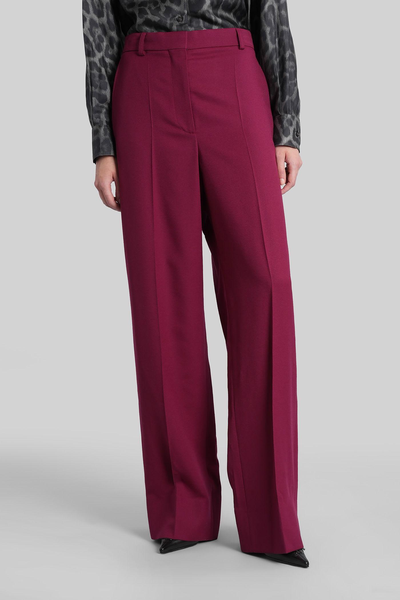 stella mccartney pants in bordeaux wool