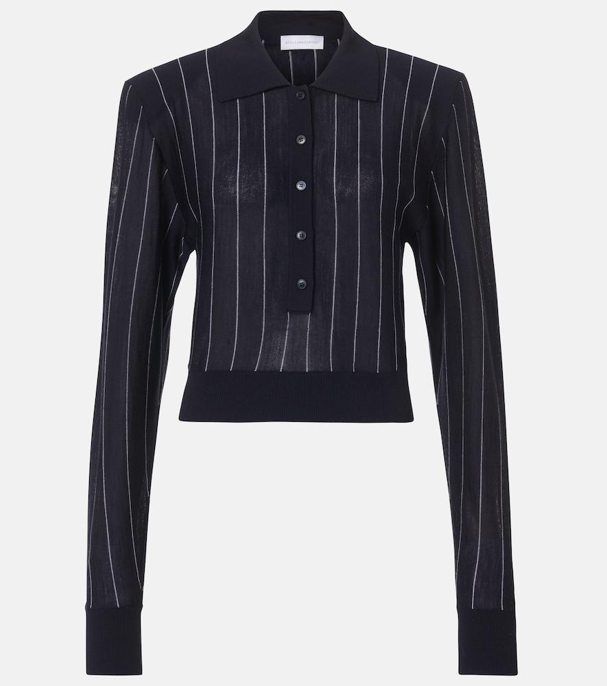 stella mccartney pinstripe wool polo sweater