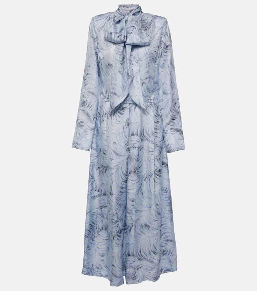 stella mccartney printed silk maxi dress