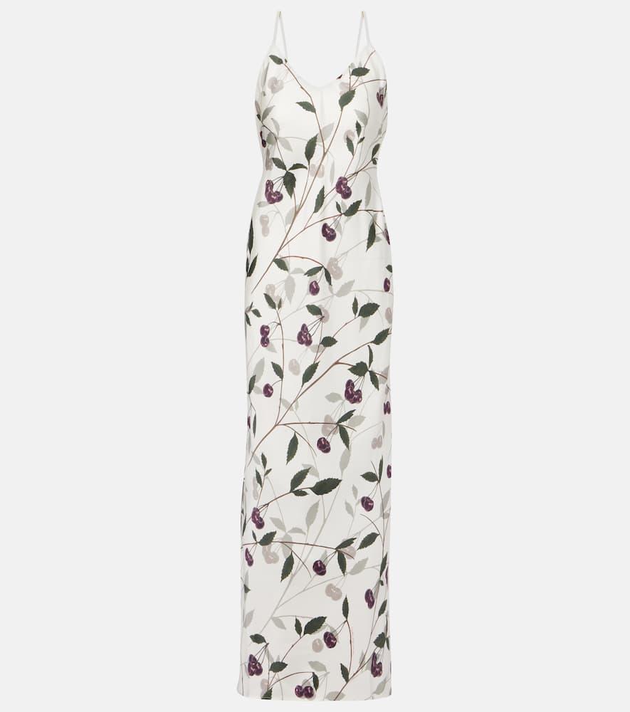 stella mccartney printed silk maxi dress