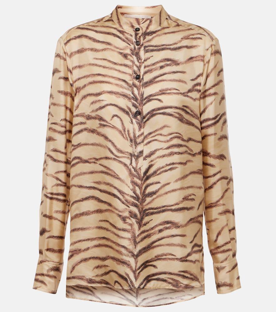 stella mccartney printed silk shirt