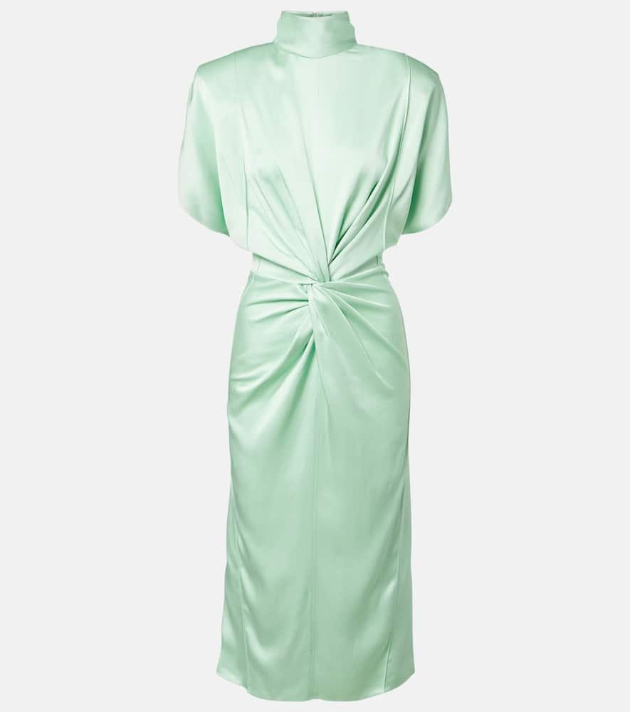 stella mccartney satin midi dress