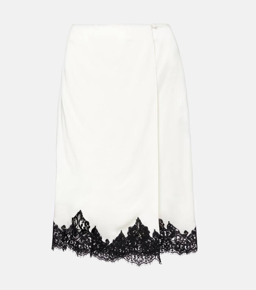 stella mccartney satin midi skirt