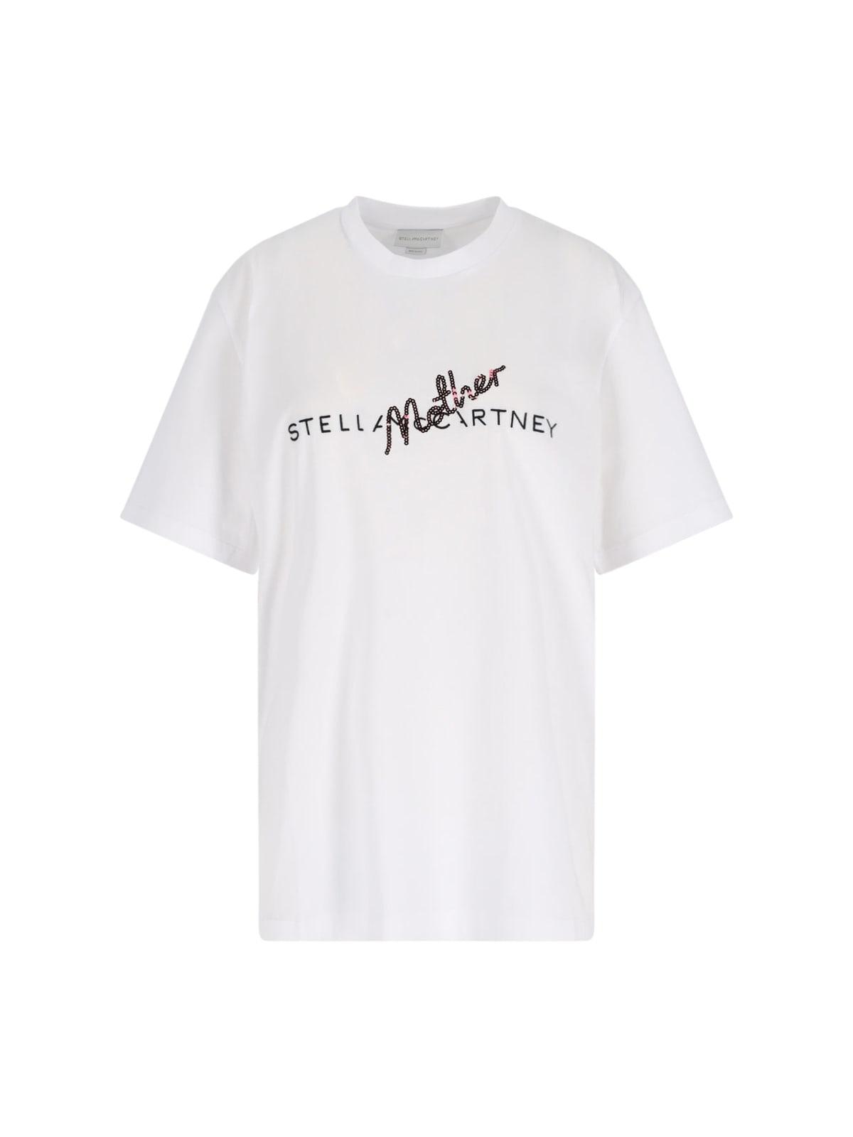 stella mccartney sequin logo t-shirt