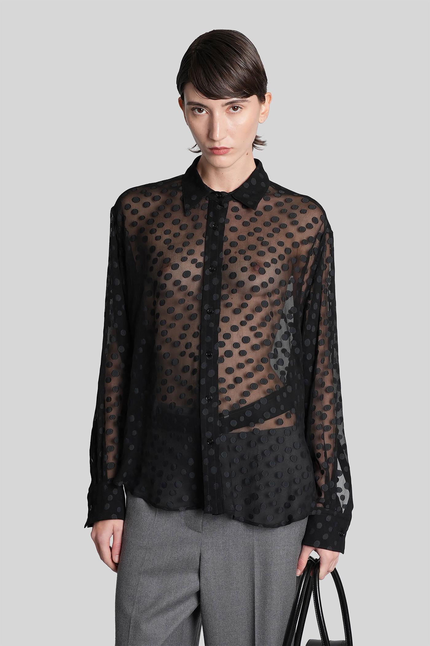 stella mccartney shirt in black silk