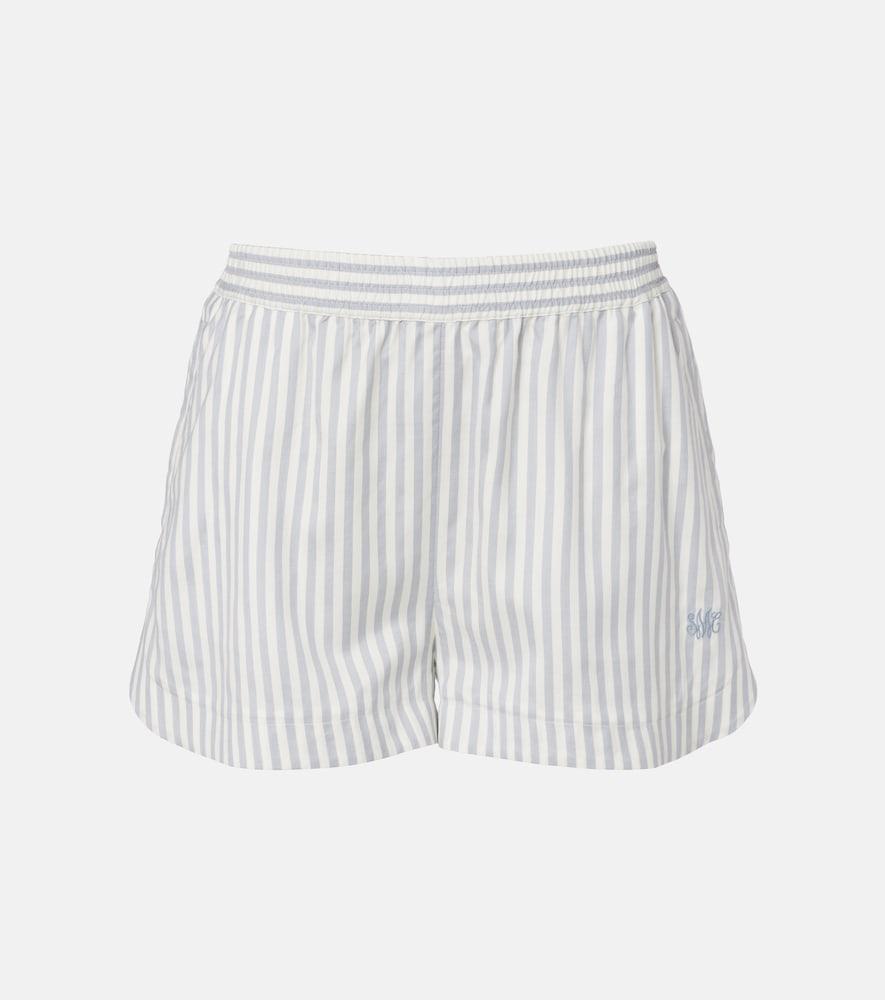 stella mccartney silk and wool striped shorts