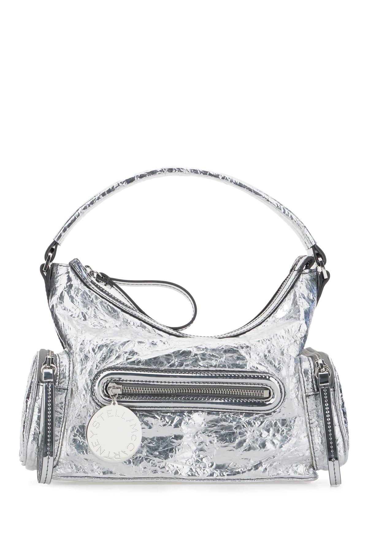 stella mccartney silver polyester small dartmoor handbag