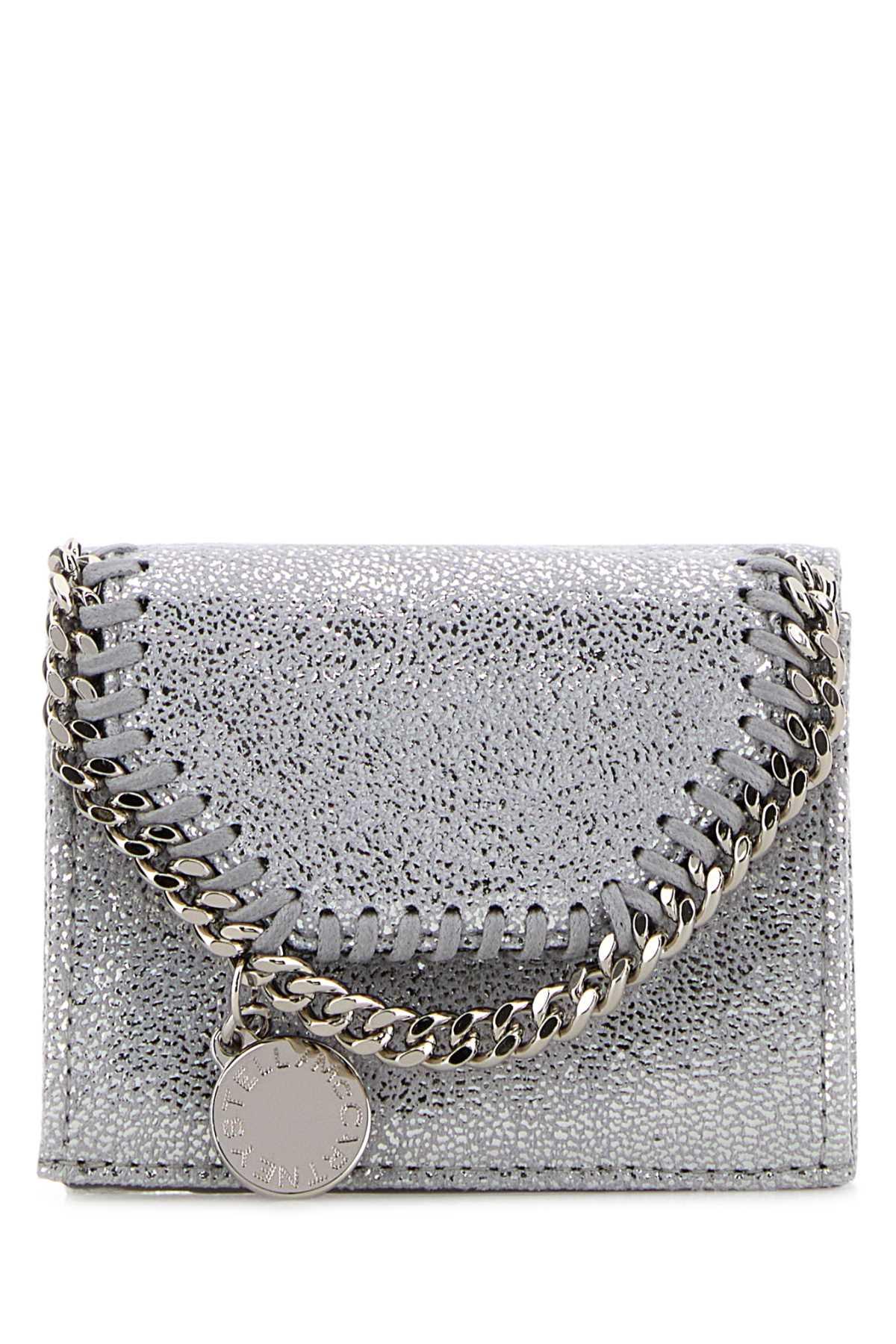 stella mccartney silver shaggy deer falabella wallet