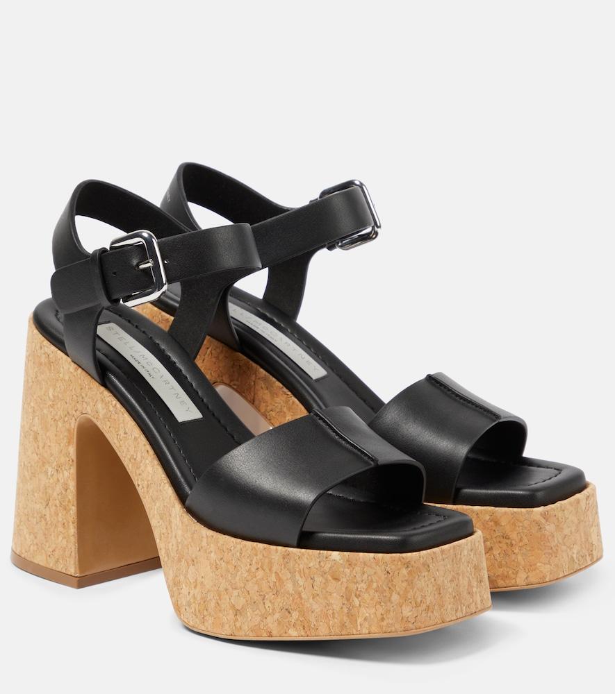 stella mccartney skyla faux leather platform sandals