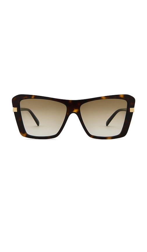 stella mccartney slim sunglasses in brown.