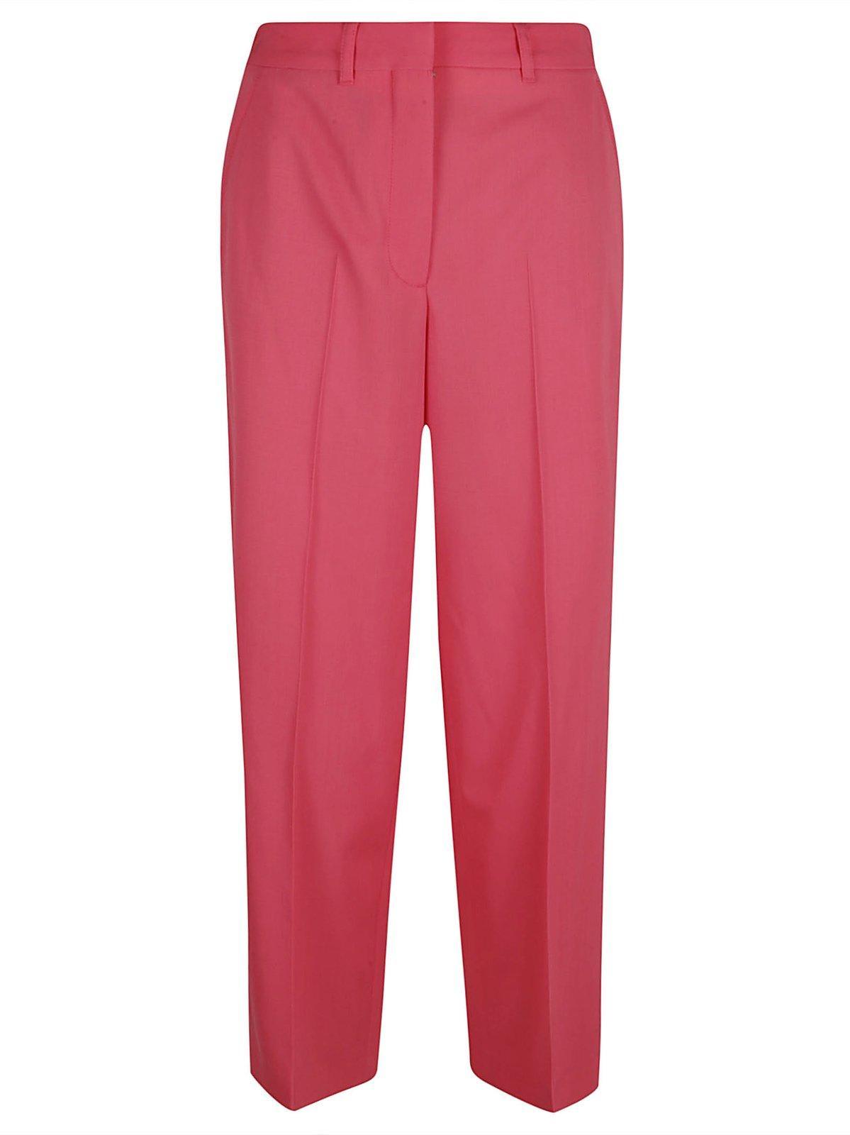 stella mccartney straight leg pleated trousers