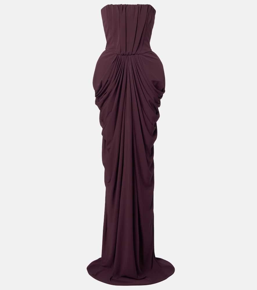 stella mccartney strapless crêpe jersey gown