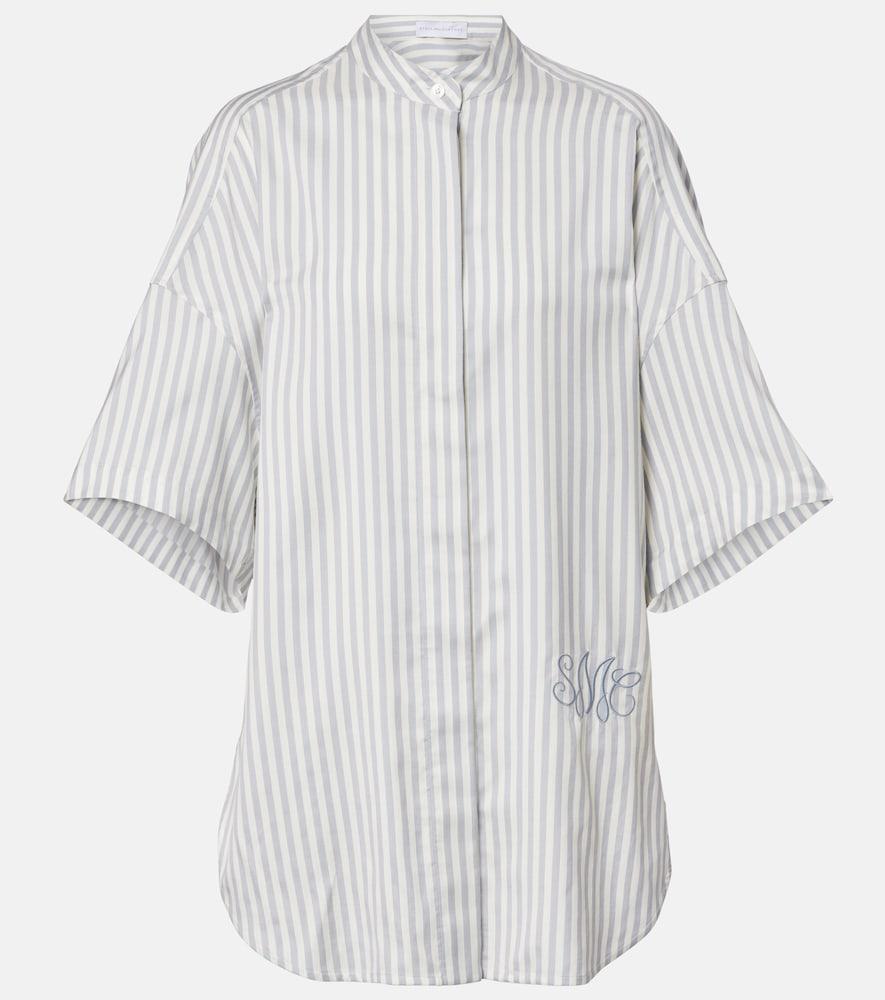 stella mccartney striped silk and wool shirt