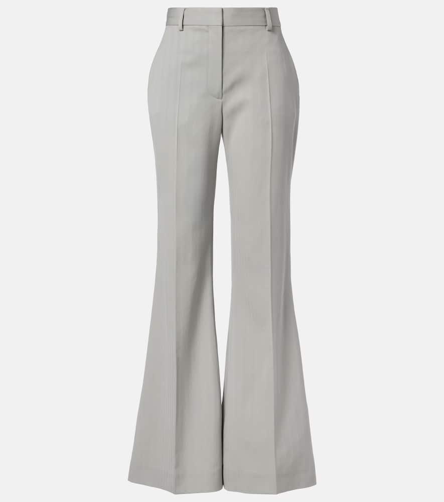 stella mccartney striped wool bootcut pants