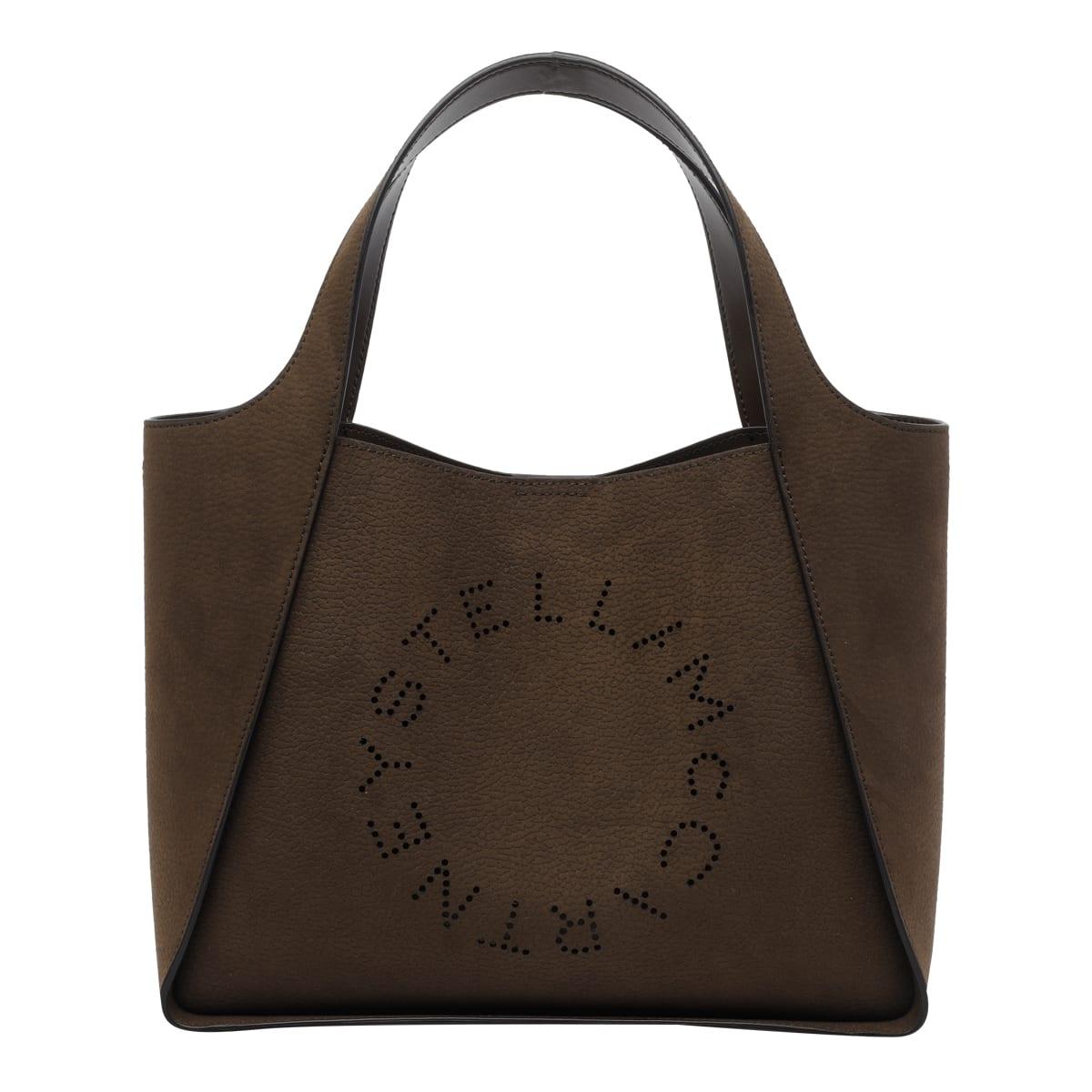 stella mccartney suede stella logo tote bag