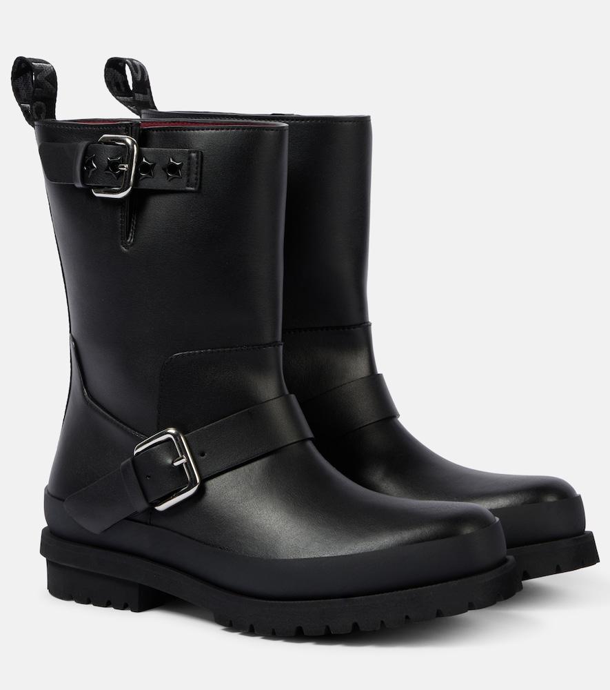 stella mccartney trace faux leather biker boots