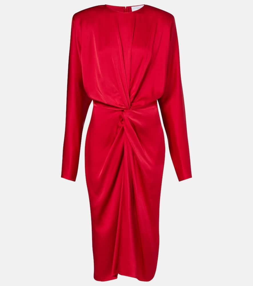 stella mccartney twist satin midi dress