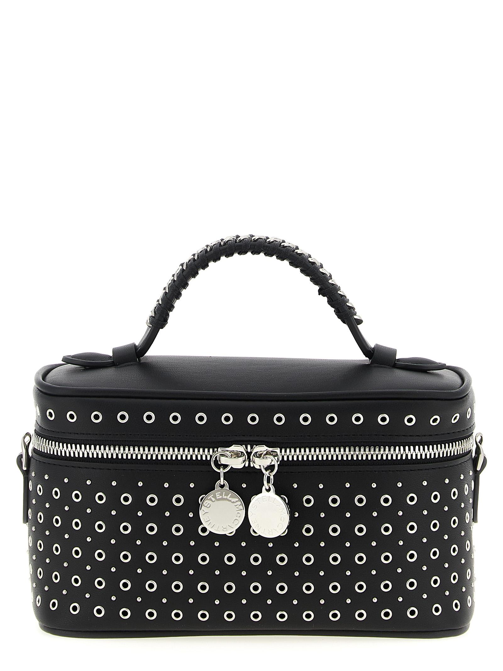 stella mccartney vanity falabella crossbody bag black polyester - women