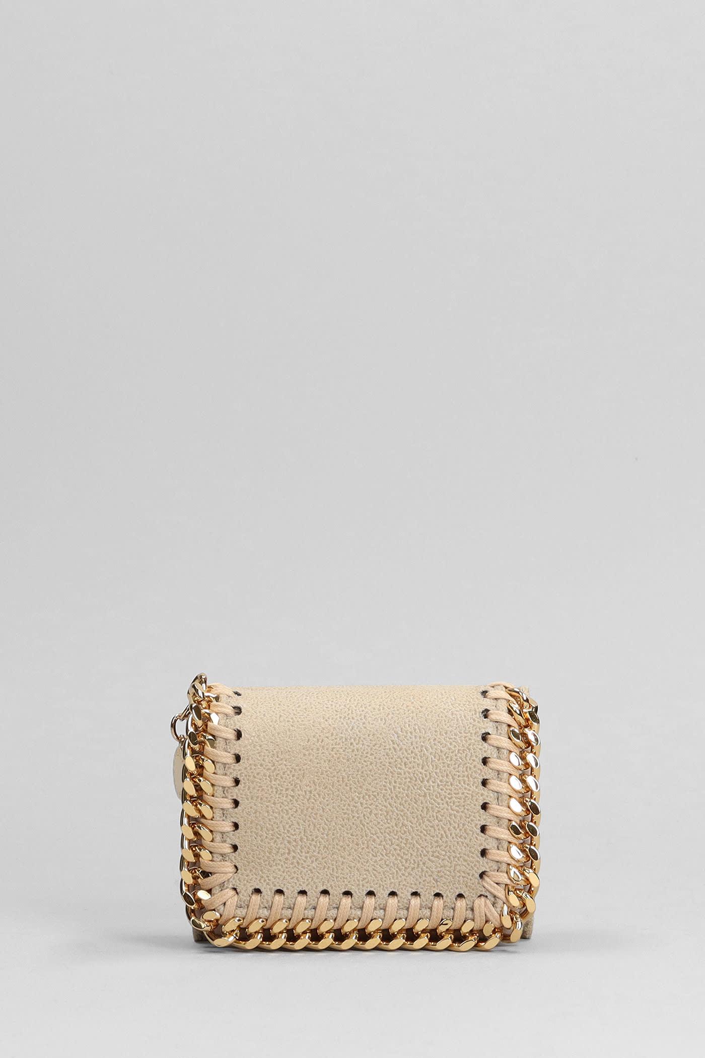 stella mccartney wallet in beige polyester