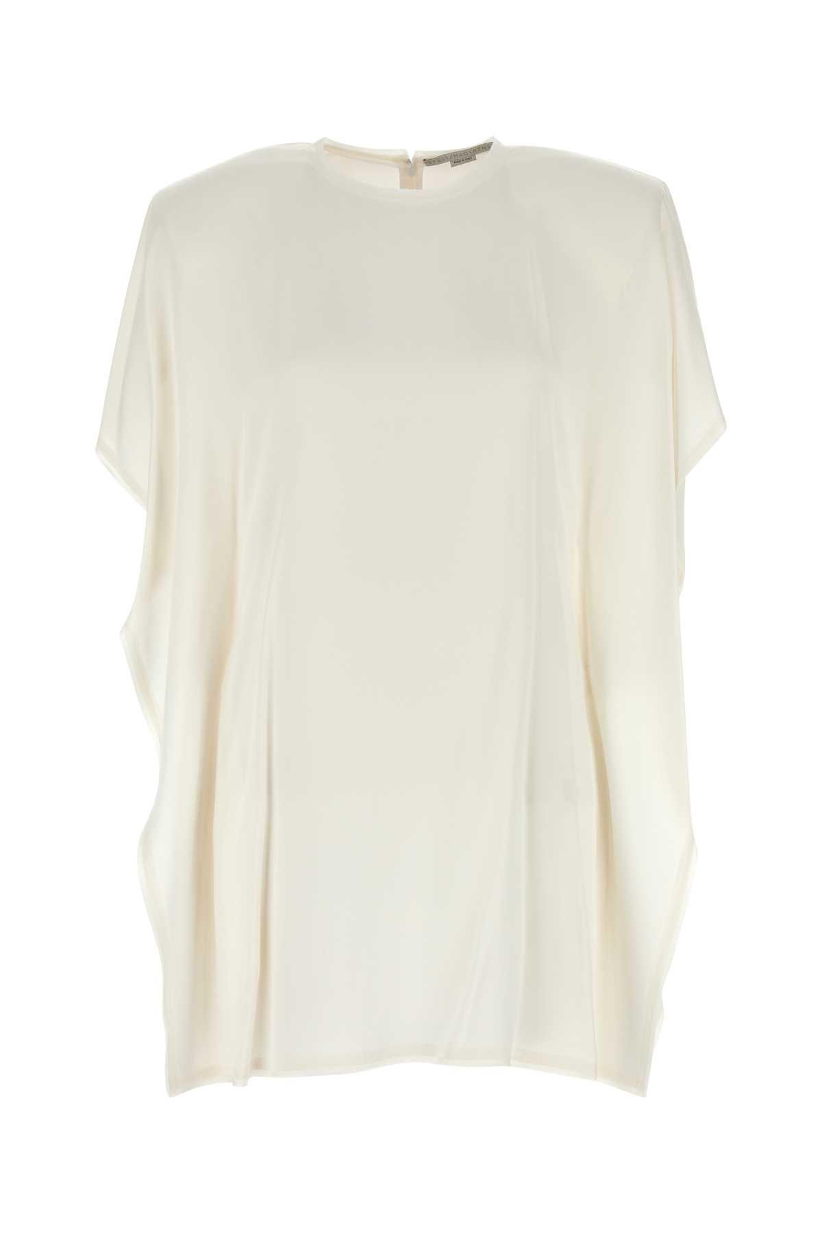 stella mccartney white satin mini dress