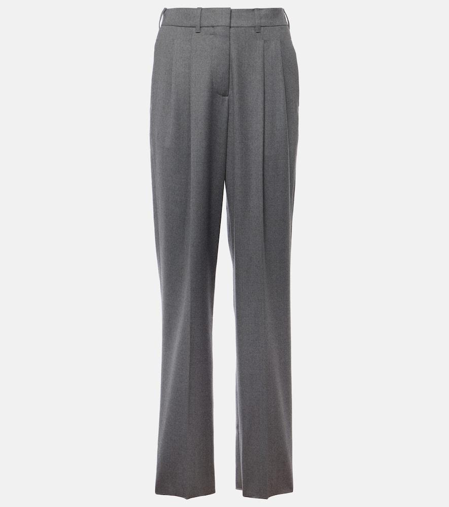 stella mccartney wool flannel straight pants